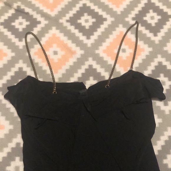 Express Womens Black With Copper Chain Straps Tank Top Size Small - Picture 9 of 12